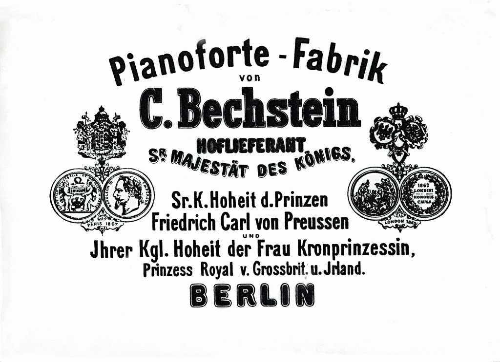 Carl Bechstein Resonanzbodenaufkleber