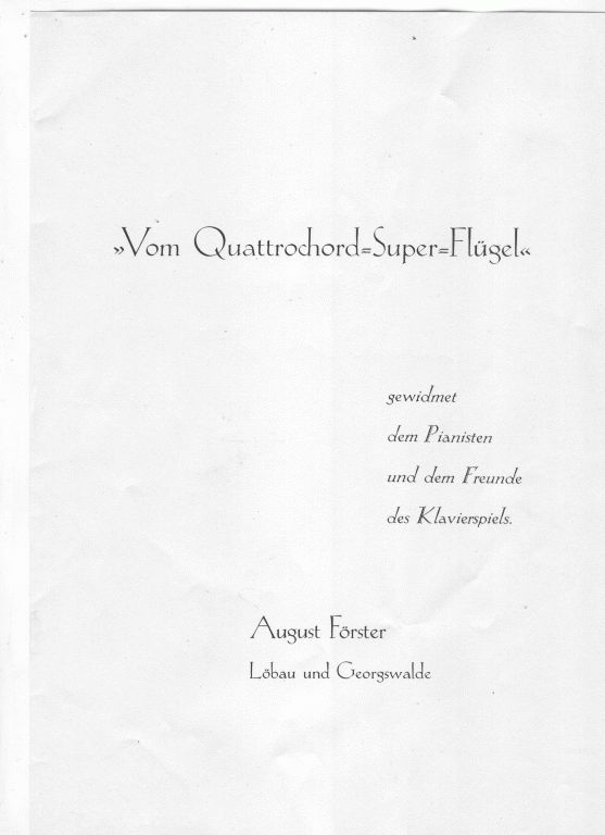 August Förster Quattrochord Super Flügel